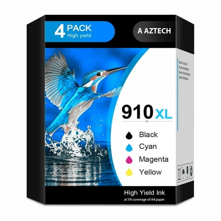 910 Ink 910XL 910 Ink Cartridges Combo Pack Compatible for HP Officejet Pro 8012 8013 8015 8022 8025 8028 8035 8012e 8015e 8022e 8025e 8028e 8034e 8035e Printers (4Pack)