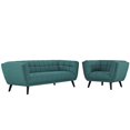 thumbnail image 1 of Modern Contemporary Urban Design Living Room Lounge Club Lobby Armchair and Sofa Set, Fabric, Aqua Blue, 1 of 5