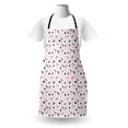 thumbnail image 3 of Flamingo Apron, Watercolor Art Flamingos with Flower Motifs Coconut Tree Leaves Triangles, Unisex Kitchen Bib with Adjustable Neck for Cooking Gardening, Adult Size, Black Pink Cream, by Ambesonne, 3 of 4