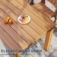thumbnail image 3 of Wingyz Outdoor Patio Furniture Set, All Weather Plastic Dining Table 1PC, Wood Color, 3 of 8