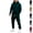 Dark Green, variant on HAJWOH Men Tracksuit 2 Piece Outfits Long Sleeve Hoodie and Pants Sports Set Fall Winter Casual Jogging Sweatsuits