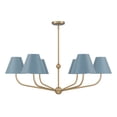 thumbnail image 3 of XAV-B9316-VG-BL Crystorama Lighting Xavier - 6 Light Chandelier-14.25 Inch Tall and 40 Inch Wide-Vibrant Gold/Blue Finish, 3 of 8