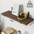 thumbnail image 5 of Fairy 10pcs Floating Shelves, Width 4.7 inches Wall Shelves, Home Wood Shelf Wall Mounted, Walnut Brown, 5 of 7