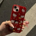 thumbnail image 5 of Cute Cartoon Sanrio Hello Kitty Bling Glitter Phone Case For iPhone 15 14 13 11 12 Pro Max XS XR 7 8 Plus SE Shockproof Cover, 5 of 8