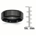 thumbnail image 5 of Ceramic Beveled Edge, Black Faceted 8mm Polished Band, 5 of 9