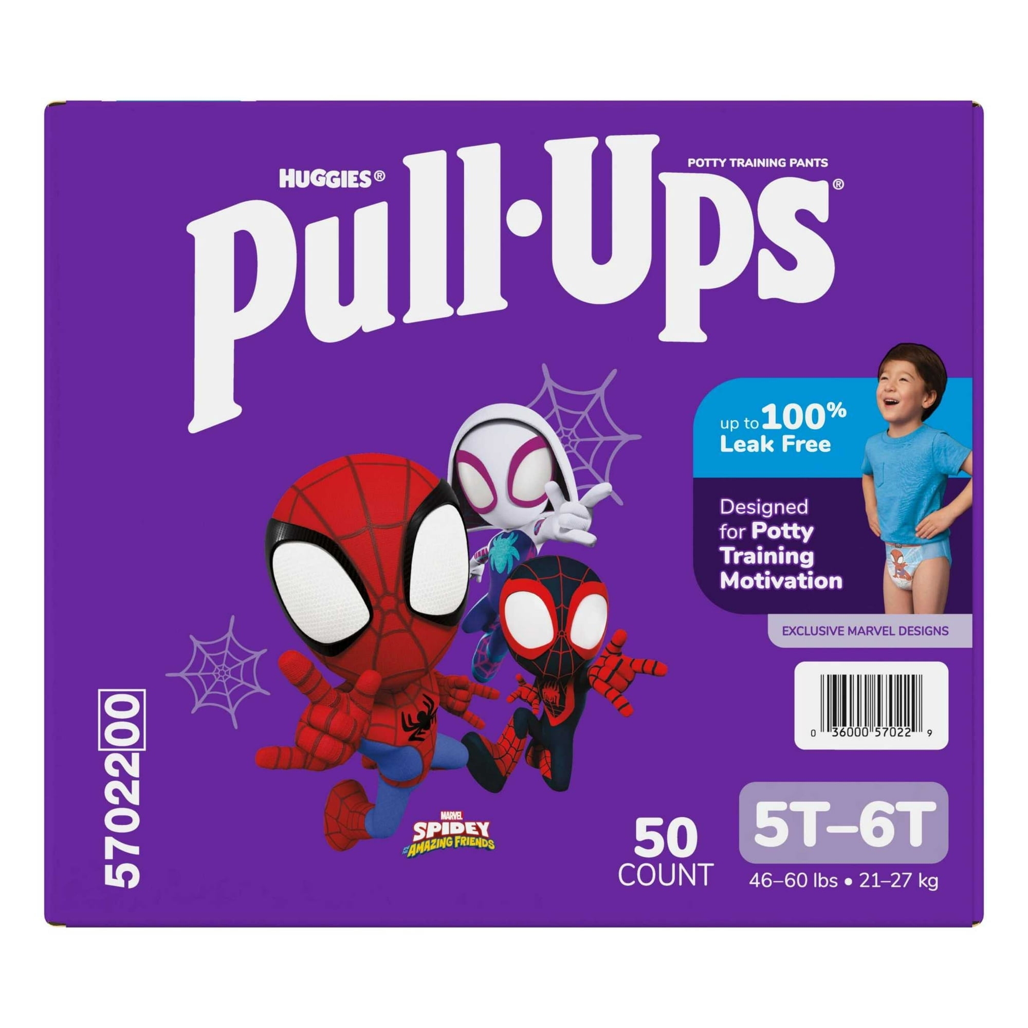 Pull-Ups Boys' Potty Training Pants, 5T-6T (46+ lbs), 50 Count