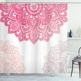 thumbnail image 1 of Ambesonne Flora Shower Curtain, South Mandala Design Print, 69"Wx70"L, Pink Rose, 1 of 3