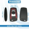 thumbnail image 5 of Unique Bargains Car Key Fob Shell 3 Button Remote Control Key Case Shell Keyless Entry Housing Red for BMW X5 X6 04-11, 5 of 6