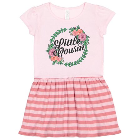

Inktastic Little Cousin with Flower Circle Gift Toddler Girl Dress