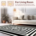 thumbnail image 2 of ODIKA 5'x7' Machine Washable Non-Slip Area Rug, Elegant Geometric Patterned Accent High Traffic Rug, White, 6137, 2 of 7