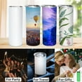 thumbnail image 6 of 25Pack Sublimation Tumblers, 20 oz Glow in the Dark Skinny Luminous Stainless Steel Straight Blank Double Wall Insulated Straight Cups for Heat Transfer, Green, 6 of 13
