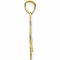 thumbnail image 3 of 10K Yellow With Rhodium Snowflake Charm (25 X 16) Made In United States 10c986, 3 of 6