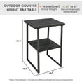 thumbnail image 3 of YYEAN Wicker Bar Table, 36 Inch Counter Height Patio High Top Dining Table, Rattan Bistro Pub Table with Storage Shelf for Deck Poolside Balcony Garden-Charcoal Gray, 3 of 9