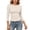 Beige*, variant on RUTAYY Women's T-Shirt Solid Color Long Sleeve Cropped Basic Tops Slim Fit Tee Shirts Casual Crew Neck Tops Chic Holiday Tees