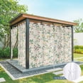 thumbnail image 6 of Outdoor Curtains for Patio Waterproof, Spring Flowers Outdoor Privacy Panels Grommet, Yellow Pink Floral Leaves Vintage Country Plants Blackout Outside Curtains for Porch/Cabana 54"x95", 1 Panel, 6 of 8