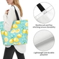 thumbnail image 3 of Fotbe Yellow Lemon Bolsa Tote Estética de Lona con Estampado para Mujer - Bolsa Reutilizable de Hombro Casual para Vacaciones, Compras, Trabajo y Gimnasio, 3 of 8