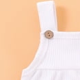 thumbnail image 5 of NOLDARES Newborn Baby Girl Romper Knitted Ruffle Sleeve Bodysuit Jumpsuit Toddler Cute Summer Clothes(White,9-12 Months), 5 of 5