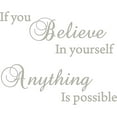 thumbnail image 2 of VWAQ If You Believe in Yourself Anything is Possible Wall Decal - Inspiring Quotes Stickers Decor, 2 of 2