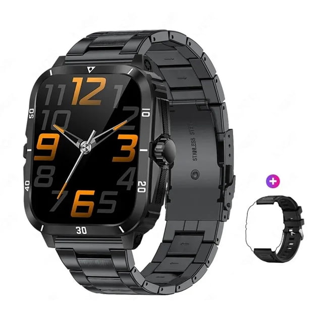Smartwatch Pantalla 1 96 Pulgadas Al 100+ Modos Deportivos Recordatorio Mensajes para Hombres