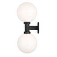 thumbnail image 5 of 597B2-BK-Z-Lite-Laurent - 2 Light Outdoor Wall Sconce with Opal Glass In Modern Style-30 Inches Tall and 12 Inches Wide, 5 of 7