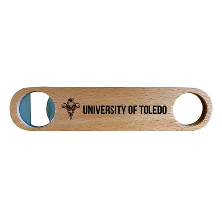 

Toledo Rockets Laser Etched Wooden Bottle Opener College Logo Design