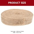 thumbnail image 2 of WRISTBIQUE Natural Burlap Ribbon Roll, Beige Jute Ribbon for Fall and Winter Crafts, 1 Roll, 2 of 8