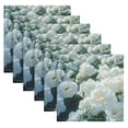 thumbnail image 6 of BZSMCE Satin Native Fab Cotton Dinner Napkin White Roses with Mountain Backdrop Reusable, 6 of 8
