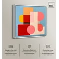 thumbnail image 2 of Abstract Blocks Canvas Retro Geometric Abstract Wall Art by Art Remedy, White Frame, 40" x 40", 2 of 7