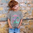 thumbnail image 3 of Toddler Shirts Girls 4t Cute Cartoon Print Round Neck Short Sleeve T Shirt Top Loose Tunic Blouse T-Shirts To Big Kid Grey,110, 3 of 3