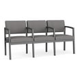 thumbnail image 1 of Lenox Steel Reception Waiting 3 Seats Chair / Charcoal Steel / Light Gray, 1 of 5