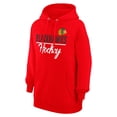thumbnail image 2 of Women's G-III 4Her by Carl Banks  Red Chicago Blackhawks Team Fleece Pullover Hoodie, 2 of 3