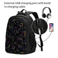 thumbnail image 2 of Horeoi Dinosaur Print USB Backpack for Travel School Work with Laptop Compartment Charging Port and Anti-Theft Pocket, 2 of 4