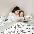 thumbnail image 5 of Homewish Math Geometry Full Size Comforter Sets,Modern Mathematics Bedding Comforter Set,White Black Bedding Sets For Boys Kids,Super Cozy Room Decor Reversible,3-Piece, 5 of 8