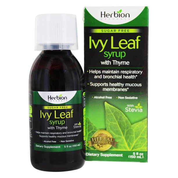 Herbion SugarFree Ivy Leaf Syrup with Thyme for Respiratory Health