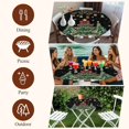 thumbnail image 7 of Black Christmas Round Tablecloth, Fitted Table Cover with Elastic for 55"-60" Round Tables, Xmas Christmas Tree Snowflake Table Cloth Outdoor Indoor Dinning Party Waterproof Tablecloths, 7 of 7