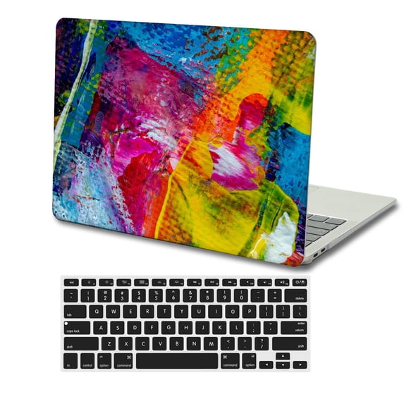 KSK KAISHEK Hard Protective Shell Case Cover Compatible New MacBook Air 13"( Touch ID, 2018/2019/2020/2021/2022) + Black Keyboard Cover Model A1932&A2179&A2337 m1, USB Type-C Painting A 0528