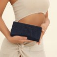 thumbnail image 3 of Women Chain Tote Handbag Envelope Clutch Shoulder Bag Evening Clutch (Dark Blue), 3 of 10