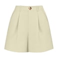 thumbnail image 6 of Ohufall Short for Women High Waisted Pleated Wide Leg Shorts Casual Business Tailored Short Pants with Pockets, 6 of 6