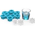 thumbnail image 2 of Snow Silicone Ice Cube Tray, Novelty Ice Mold, Large Ice Cube Mold, Makes 12 Ice Cubes, Snow Ice Tray, Blue, 1 Piece Set, 2 of 4