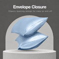 thumbnail image 4 of Satin Pillowcase Queen Pillow Cases Set of 2 Silky Pillow Cover with Envelope Closure,Light Blue 20x30 inches MYDOMIC, 4 of 8