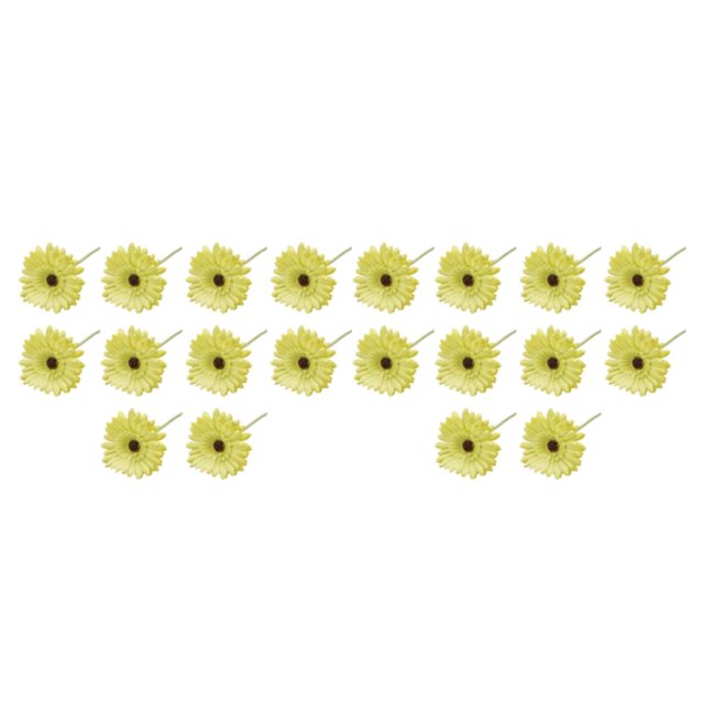 Ramo de flores artificiales Inteprter 10 Uds. Gerbera para decoración hogar 2Conjunto Verde