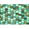 thumbnail image 1 of Ahgly Company Indoor Rectangle Abstract Turquoise Blue Modern Area Rugs, 8' x 12', 1 of 4