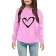 thumbnail image 2 of Bmisegm Cute Hoodies for Girls Graphic Print Lined Pullover Hooded Sweatshirt for Everyday Comfort Wear Girls Tops,Light Purple,10-11 Years, 2 of 4