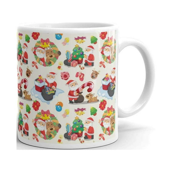 Christmas Santa Claus Ornaments Coffee Tea Ceramic Mug Office Work Cup Gift 11oz