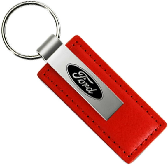 Ford Red Leather Key Chain