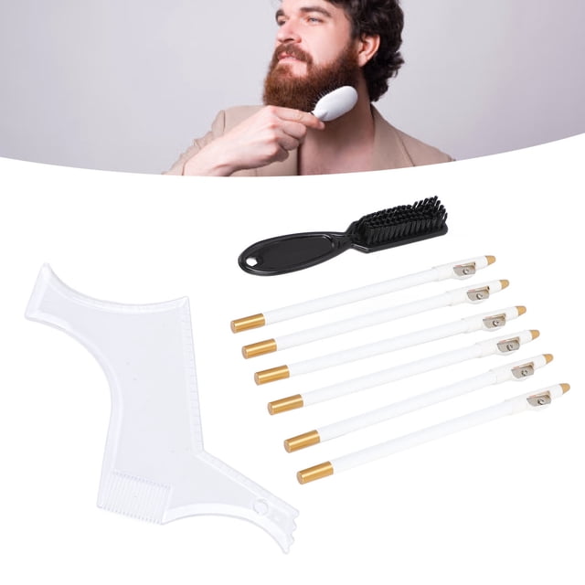 Beard Guide Shaping Pencils, Lightweight Professional Beard Shaping Tool Portable for Men