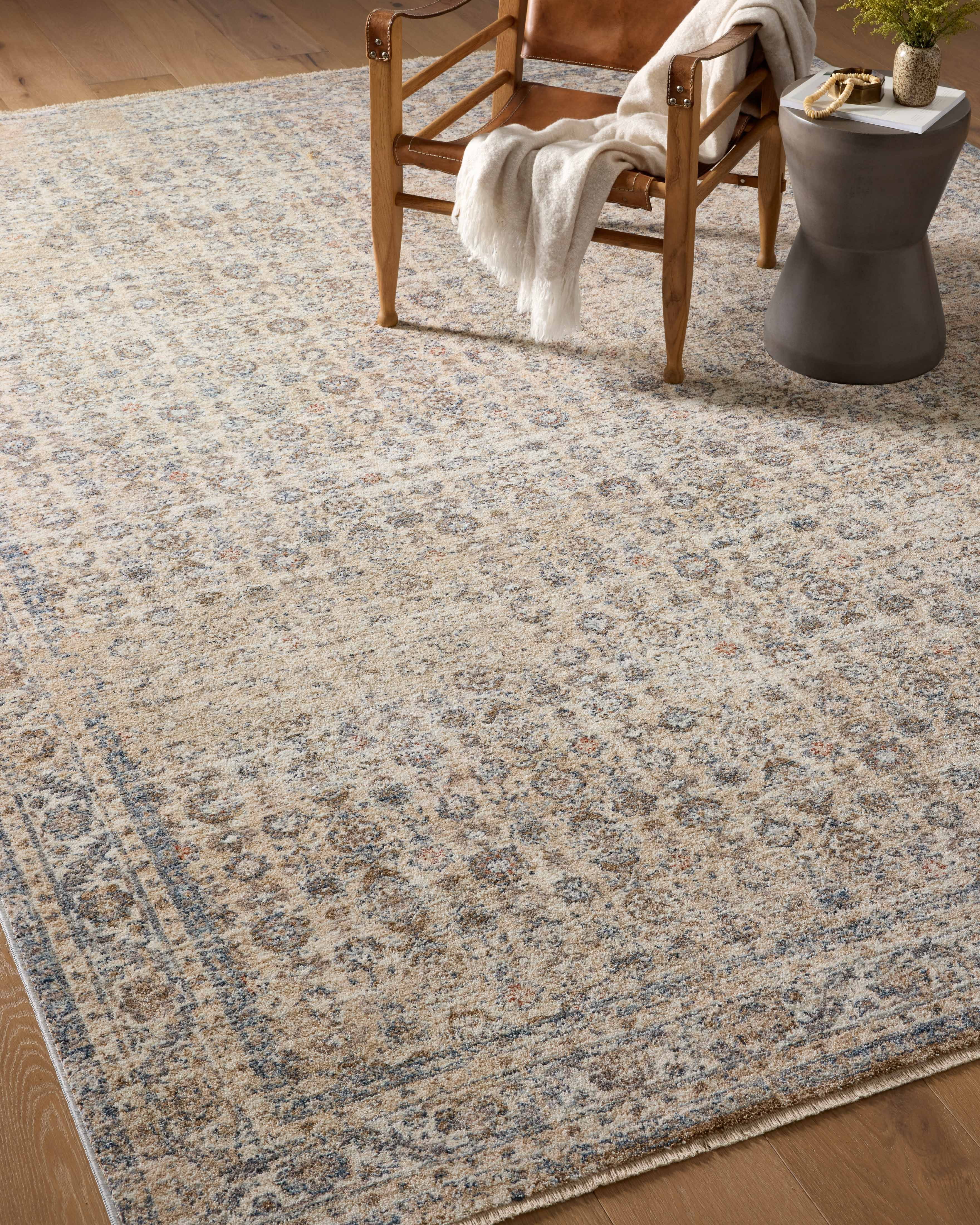 Angela Rose x Loloi Blake Beige / Denim 18" x 18" Sample Rug