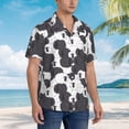 thumbnail image 5 of Daiia Black And White Sheeps Hawaiian Shirt for Men Gentle Cotton Regular Short Sleeve Casual-Medium, 5 of 9