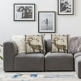 thumbnail image 2 of HGOD Design Fashion Deer Sofa Bed Home Decoration Pillow Case Forest Deer and Bird Art Cushion Cover Cotton 1 set of 2, various sizes, 2 of 7