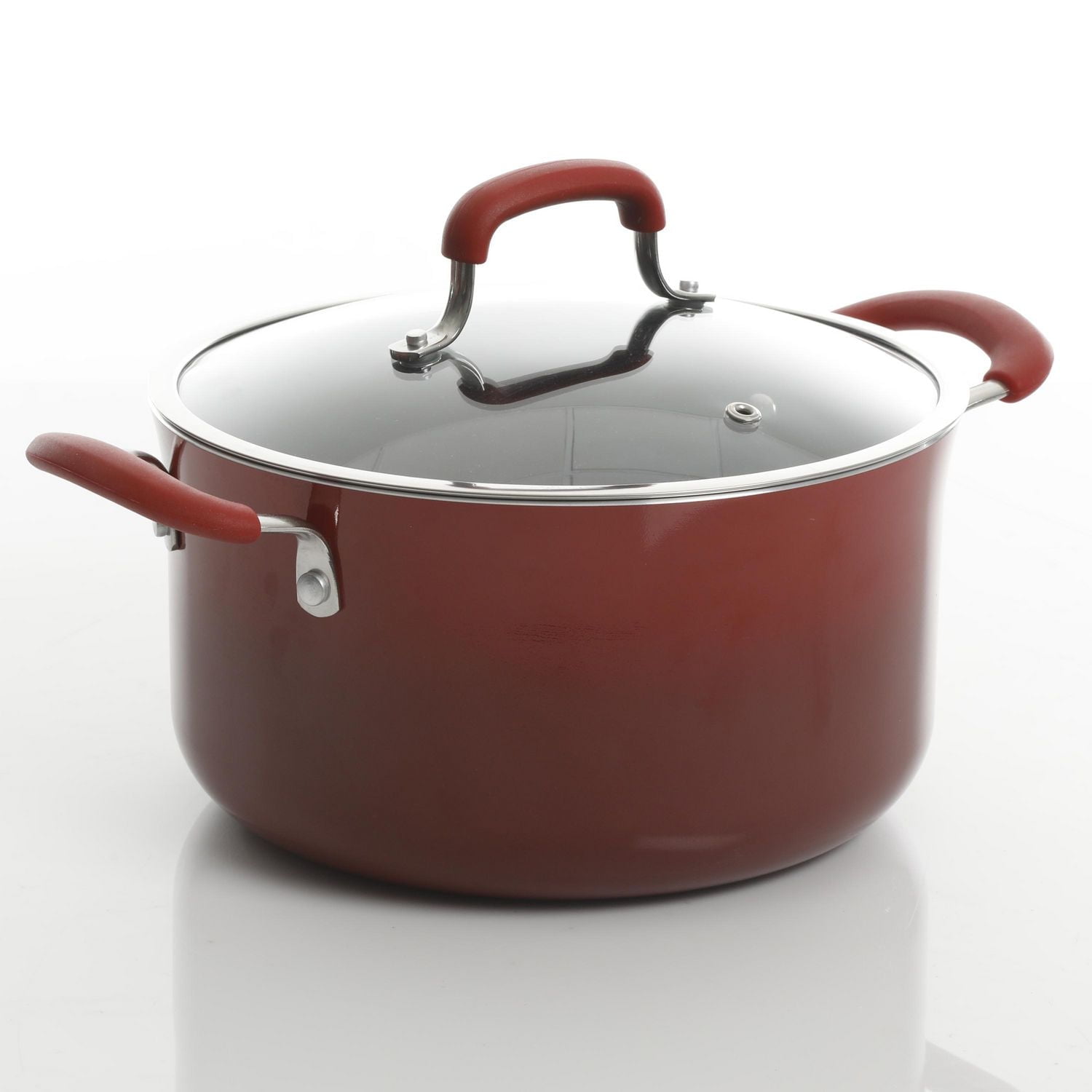 "Kenmore Elite Andover 10-Piece Nonstick Cookware Set, Gradient Red<br>"